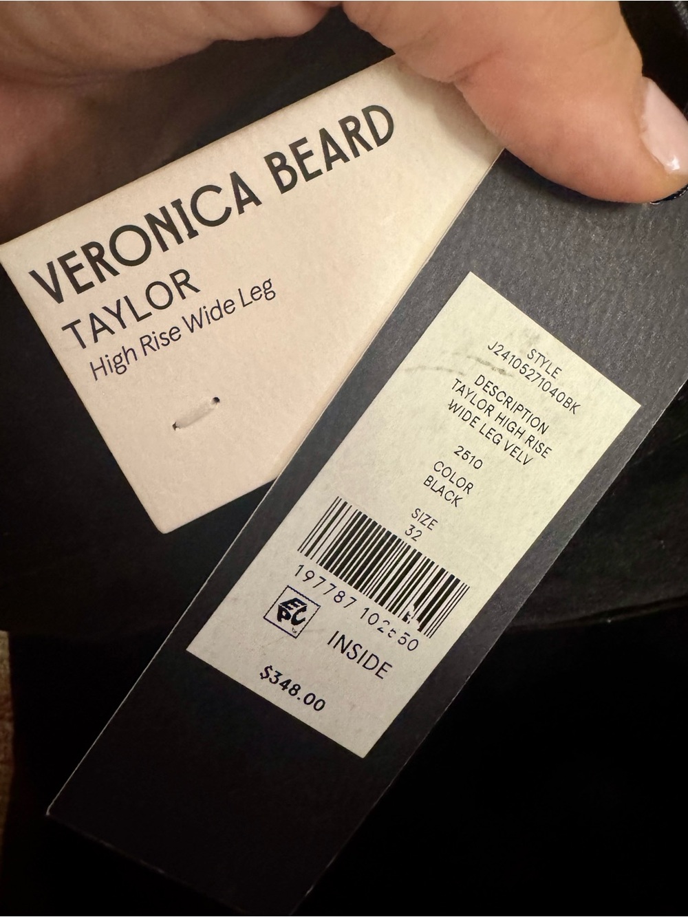 Veronica Beard Taylor Velvet Wide-Leg Pant size 32 - Picture 4 of 5